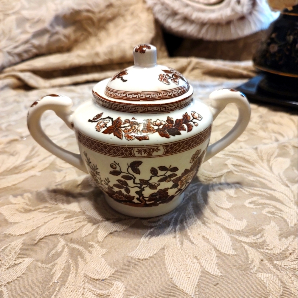 🍂⛩️🍂Beautiful True Antique Nasco Japan Asian Oriental Ceramic Sugar Bowl & Lid - Picture 12 of 14